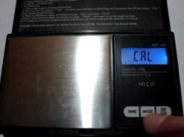 How to calibrate a marijuana scale - YouTube